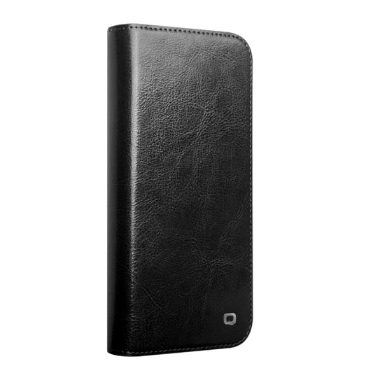 For iPhone 16 QIALINO Classic Genuine Leather Phone Case(Black) by QIALINO