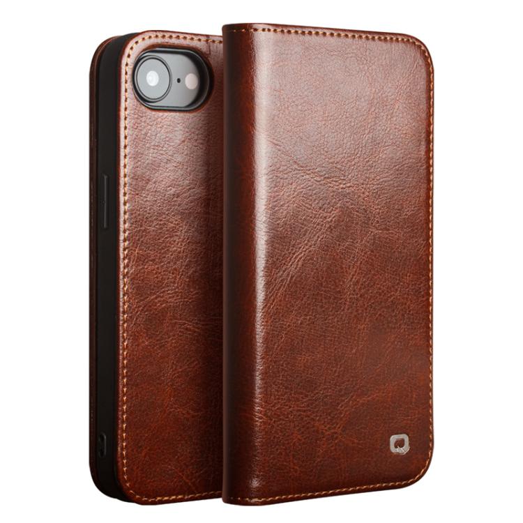 For iPhone 16e QIALINO Classic Genuine Leather Phone Case(Brown) - iPhone 16e Cases by QIALINO | Online Shopping UK | buy2fix
