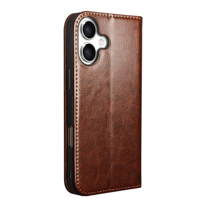 For iPhone 17 QIALINO Classic Genuine Leather Phone Case(Brown) - iPhone 17 Cases by QIALINO | Online Shopping UK | buy2fix