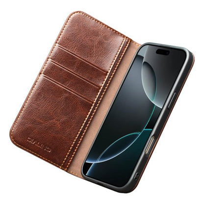For iPhone 17 QIALINO Classic Genuine Leather Phone Case(Brown) - iPhone 17 Cases by QIALINO | Online Shopping UK | buy2fix