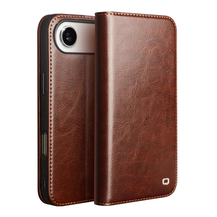 For iPhone Air QIALINO Classic Genuine Leather Phone Case(Brown) - iPhone Air Cases by QIALINO | Online Shopping UK | buy2fix