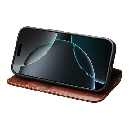 For iPhone Air QIALINO Classic Genuine Leather Phone Case(Brown) - iPhone Air Cases by QIALINO | Online Shopping UK | buy2fix