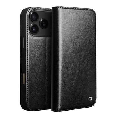 For iPhone 17 Pro QIALINO Classic Genuine Leather Phone Case(Black) - iPhone 17 Pro Cases by QIALINO | Online Shopping UK | buy2fix