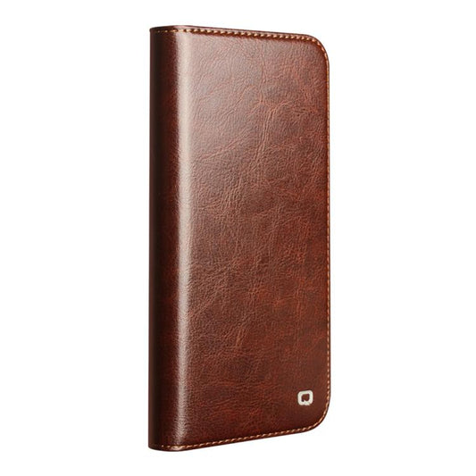 For iPhone 17 Pro QIALINO Classic Genuine Leather Phone Case(Brown) - iPhone 17 Pro Cases by QIALINO | Online Shopping UK | buy2fix