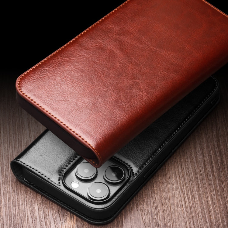 For iPhone 16e QIALINO Classic Genuine Leather Phone Case(Brown) - iPhone 16e Cases by QIALINO | Online Shopping UK | buy2fix