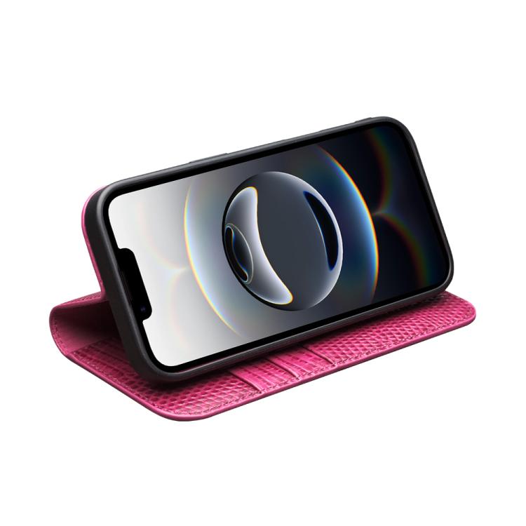 For iPhone Air QIALINO Little Crocodile Texture Genuine Leather Phone Case(Rose Red) - iPhone Air Cases by QIALINO | Online Shopping UK | buy2fix