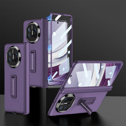 For Huawei Mate X5 GKK Magnetic Hinge Flip Leather Phone Case with Holder(Purple) by GKK