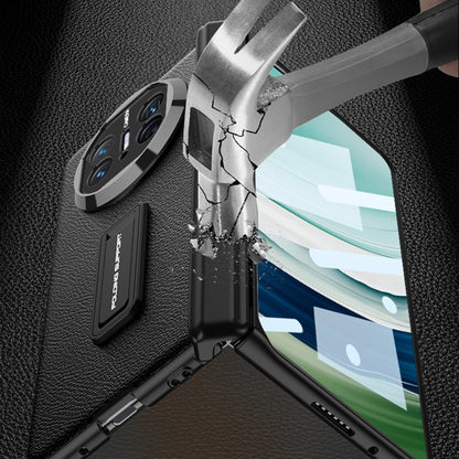 For Huawei Mate X5 GKK Magnetic Hinge Flip Leather Phone Case with Holder(Carbon Fiber) by GKK