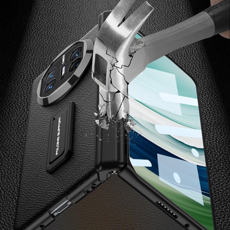 For Huawei Mate X5 GKK Magnetic Hinge Flip Leather Phone Case with Holder(Green) by GKK