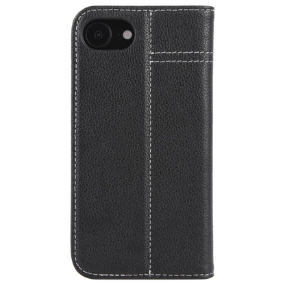 For iPhone 16e GEBEI Top-grain Horizontal Flip Leather Phone Case(Black) - iPhone 16e Cases by GEBEI | Online Shopping UK | buy2fix