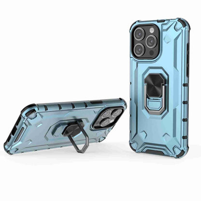For iPhone 15 Pro Max Ice Armor Series Ring Holder Phone Case(Blue) by buy2fix