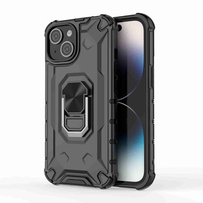 For iPhone 15 Plus Ice Armor Series Ring Holder Phone Case(Black) by buy2fix
