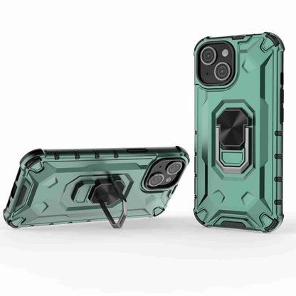 For iPhone 14 Ice Armor Series Ring Holder Phone Case(Green) by buy2fix