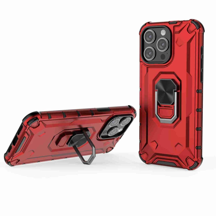 For iPhone 13 Pro Ice Armor Series Ring Holder Phone Case(White) by buy2fix