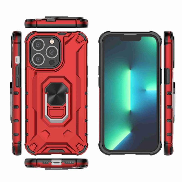For iPhone 13 Pro Ice Armor Series Ring Holder Phone Case(White) by buy2fix