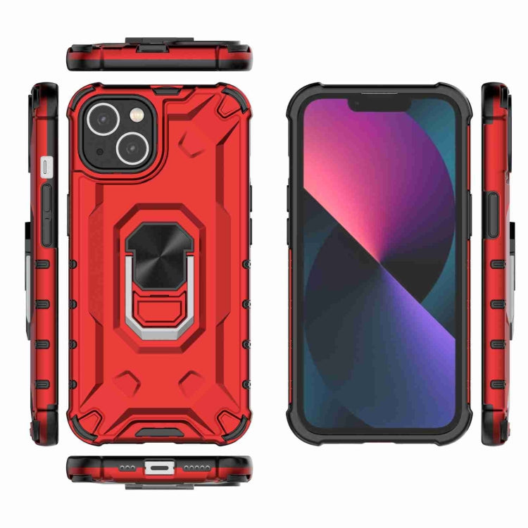 For iPhone 13 Ice Armor Series Ring Holder Phone Case(White) by buy2fix