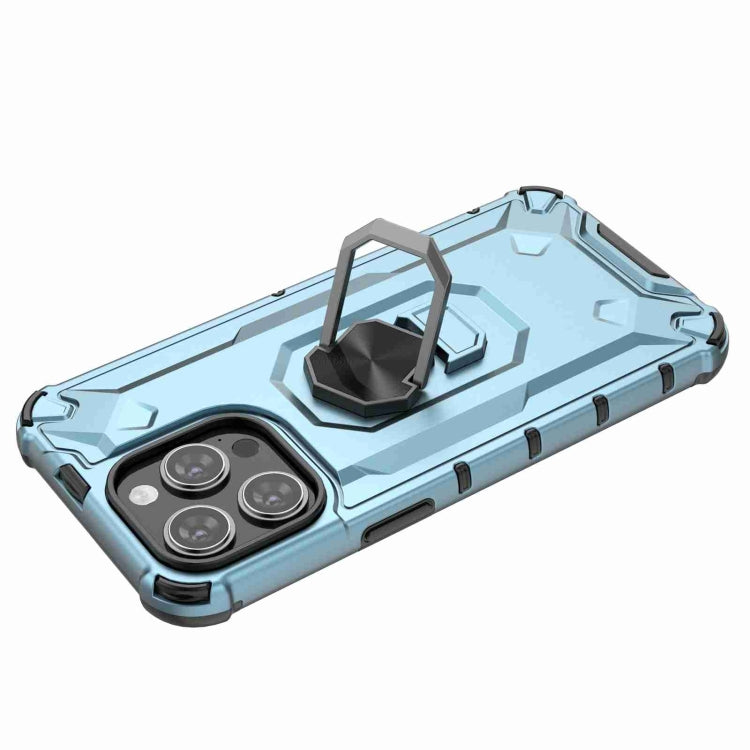 For iPhone 15 Pro Max Ice Armor Series Ring Holder Phone Case(Blue) by buy2fix