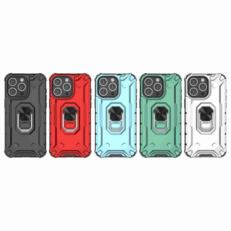 For iPhone 14 Pro Ice Armor Series Ring Holder Phone Case(Silver) by buy2fix