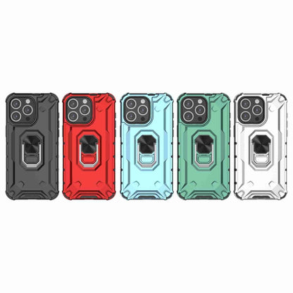 For iPhone 14 Plus Ice Armor Series Ring Holder Phone Case(Black) by buy2fix