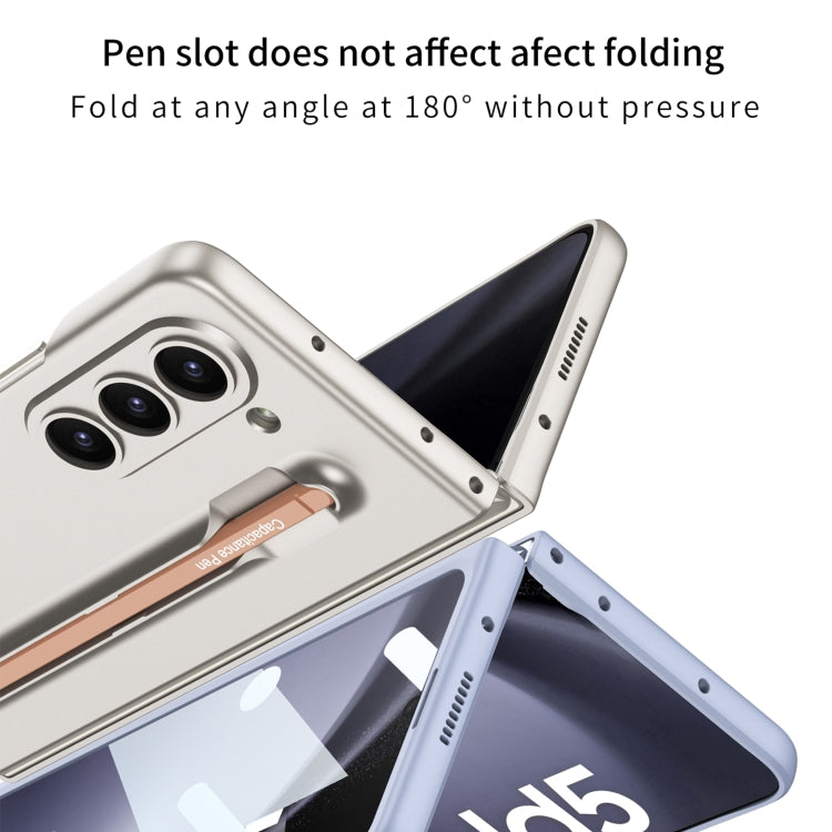 For Samsung Galaxy Z Fold5 5G GKK Integrated Ultra-thin PC Phone Case with Pen Slots, No Include Pen(Blue) - Galaxy Z Fold5 Cases by GKK | Online Shopping UK | buy2fix