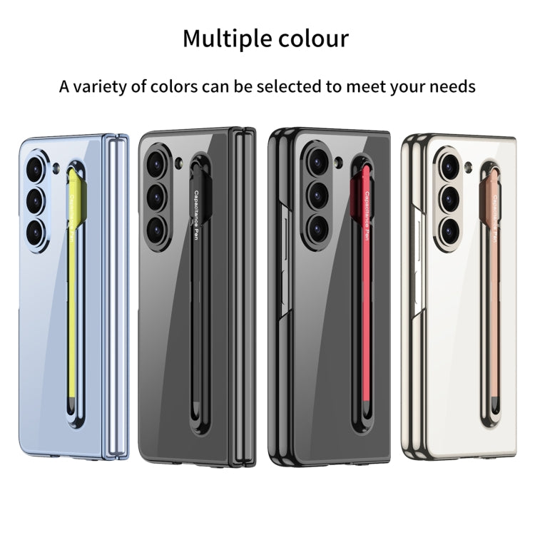 For Samsung Galaxy Z Fold5 5G GKK Integrated PC Phone Case with Pen Slot, No Include Pen(Silver) by GKK