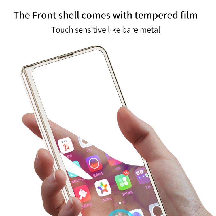 For Samsung Galaxy Z Fold5 5G GKK Integrated PC Phone Case with Pen Slot, No Include Pen(Silver) by GKK