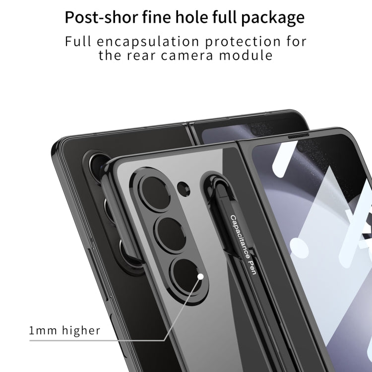 For Samsung Galaxy Z Fold5 5G GKK Integrated PC Phone Case with Pen Slot, No Include Pen(Silver) by GKK