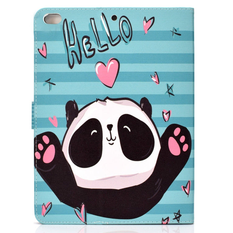 For iPad Air / iPad Air 2  2016 / iPad Pro9.7 / iPad9.7 / 2017 / 2018 Colored Drawing Pattern Horizontal Flip PU Leather Case with Holder & Card Slot & Sleep / Wake-up Function(Love Panda) - More iPad Cases by buy2fix | Online Shopping UK | buy2fix