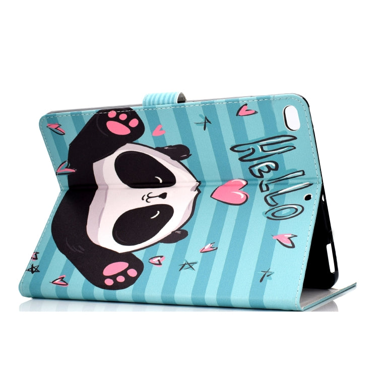 For iPad Air / iPad Air 2  2016 / iPad Pro9.7 / iPad9.7 / 2017 / 2018 Colored Drawing Pattern Horizontal Flip PU Leather Case with Holder & Card Slot & Sleep / Wake-up Function(Love Panda) - More iPad Cases by buy2fix | Online Shopping UK | buy2fix
