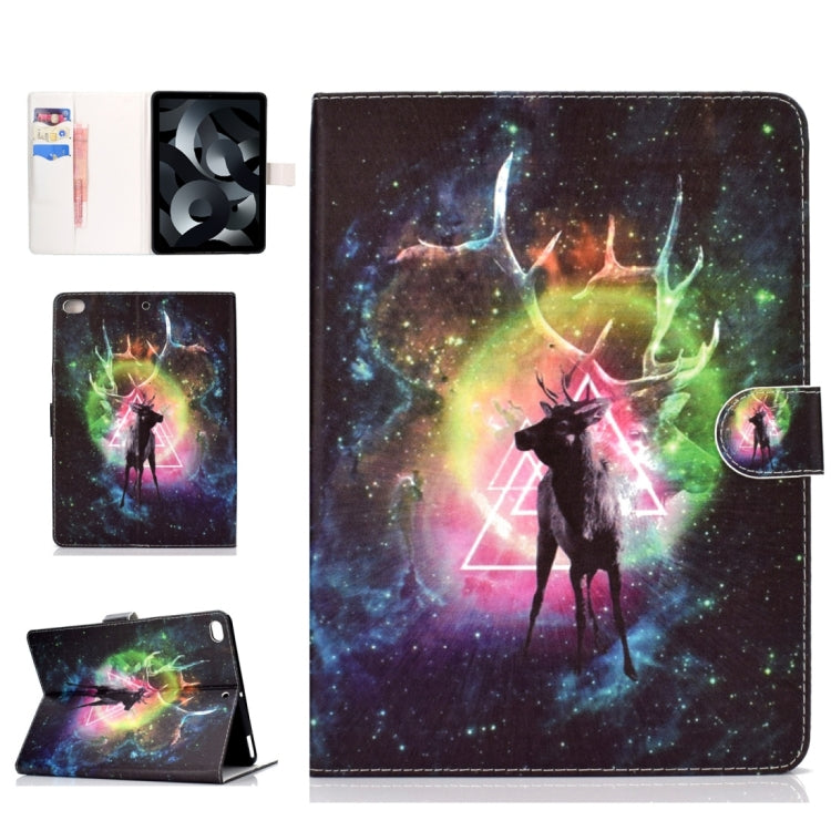 For iPad Air / iPad Air 2  2016 / iPad Pro9.7 / iPad9.7 / 2017 / 2018 Colored Drawing Pattern Horizontal Flip PU Leather Case with Holder & Card Slot & Sleep / Wake-up Function(Starry Deer) - More iPad Cases by buy2fix | Online Shopping UK | buy2fix
