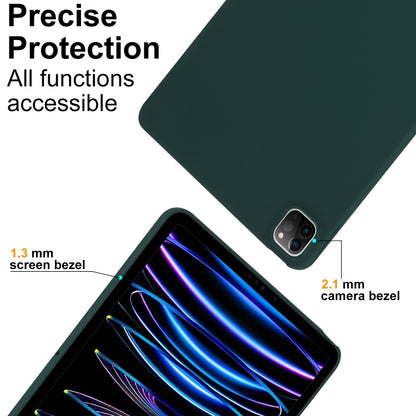 For iPad Air 11 2024 Oil Spray Skin-friendly TPU Tablet Case(Deep Green) - iPad Air 11 2024 Cases by buy2fix | Online Shopping UK | buy2fix