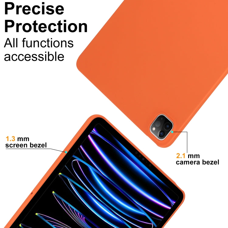 For iPad Pro 11 2024 Oil Spray Skin-friendly TPU Tablet Case(Orange) - iPad Pro 11 2024 Cases by buy2fix | Online Shopping UK | buy2fix