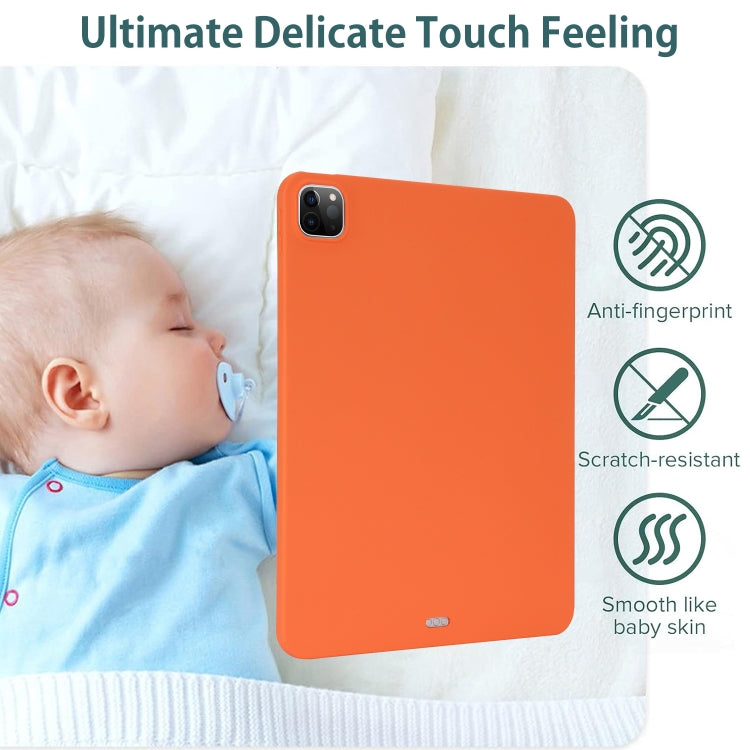 For iPad Pro 12.9 2018/2020/2021/2022 Oil Spray Skin-friendly TPU Tablet Case(Orange) - iPad Pro 12.9 (2022/2021) Cases by buy2fix | Online Shopping UK | buy2fix