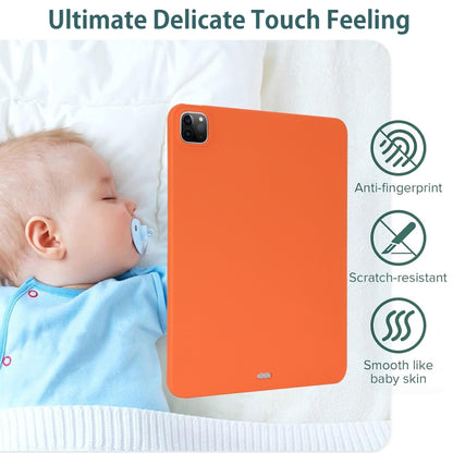 For iPad Pro 12.9 2018/2020/2021/2022 Oil Spray Skin-friendly TPU Tablet Case(Orange) - iPad Pro 12.9 (2022/2021) Cases by buy2fix | Online Shopping UK | buy2fix