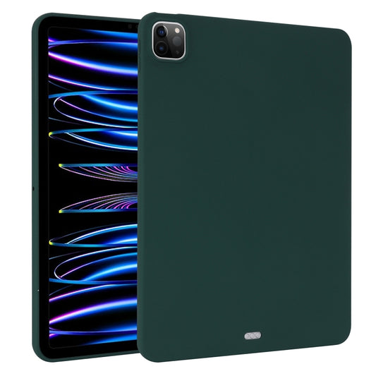 For iPad Pro 12.9 2018/2020/2021/2022 Oil Spray Skin-friendly TPU Tablet Case(Deep Green) - iPad Pro 12.9 (2022/2021) Cases by buy2fix | Online Shopping UK | buy2fix