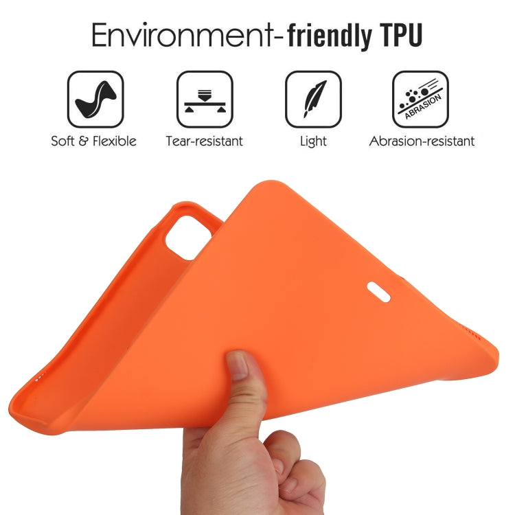 For iPad Pro 13 2024 Oil Spray Skin-friendly TPU Tablet Case(Orange) - iPad Pro 13 2024 Cases by buy2fix | Online Shopping UK | buy2fix