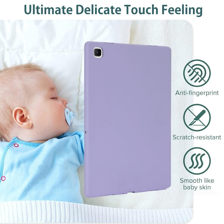 For Samsung Galaxy Tab S7 / S8 Oil Spray Skin-friendly TPU Tablet Case(Purple) by buy2fix