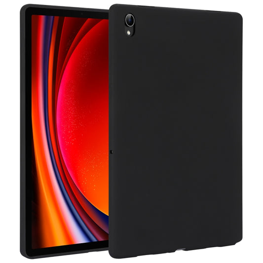 For Samsung Galaxy Tab S9 Oil Spray Skin-friendly TPU Tablet Case(Black) - Galaxy Tab S9 Cases by buy2fix | Online Shopping UK | buy2fix