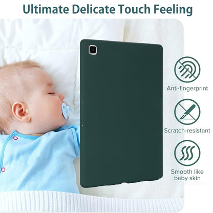 For Samsung Galaxy Tab S9 Oil Spray Skin-friendly TPU Tablet Case(Deep Green) - Galaxy Tab S9 Cases by buy2fix | Online Shopping UK | buy2fix