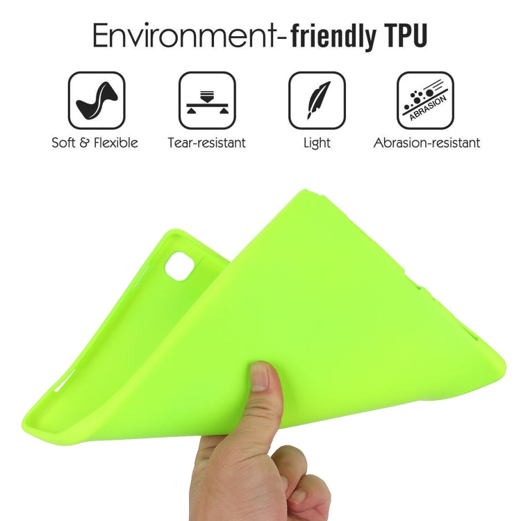 For Samsung Galaxy Tab S9 Oil Spray Skin-friendly TPU Tablet Case(Fluorescent Green) - Galaxy Tab S9 Cases by buy2fix | Online Shopping UK | buy2fix