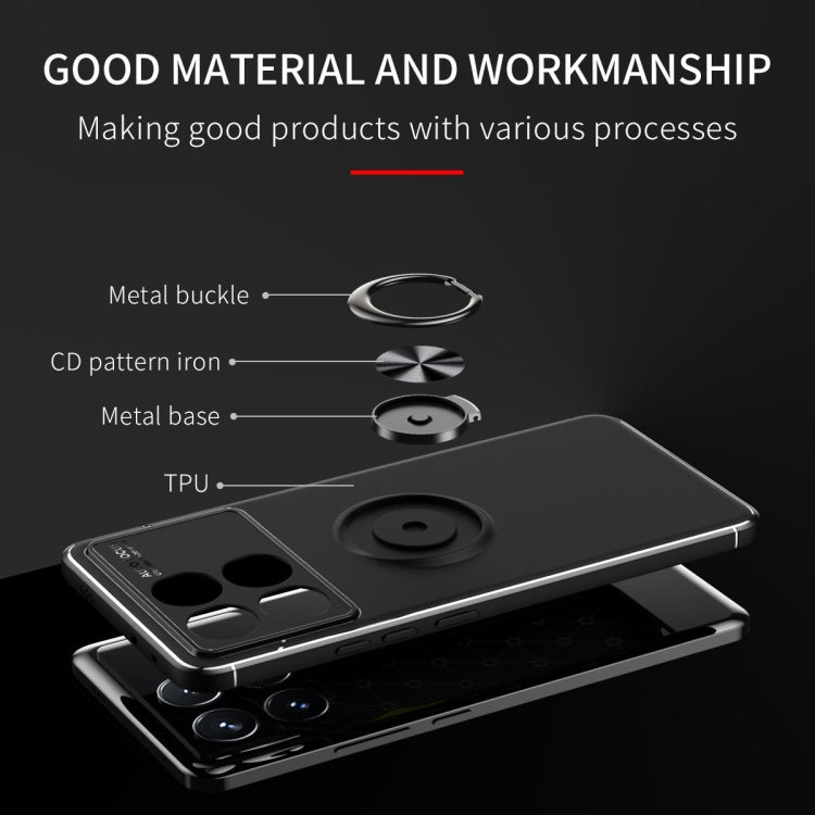 For Xiaomi Redmi K70E Metal Ring Holder TPU Phone Case(Blue) - K70E Cases by buy2fix | Online Shopping UK | buy2fix