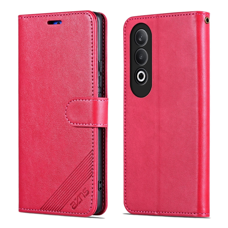 For OnePlus Nord CE4 AZNS Sheepskin Texture Flip Leather Phone Case(Red) - OnePlus Cases by AZNS | Online Shopping UK | buy2fix