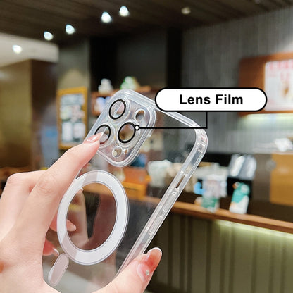 For iPhone 11 Pro Max Acrylic MagSafe Magnetic Lens Film Protection Phone Case(Transparent) by buy2fix