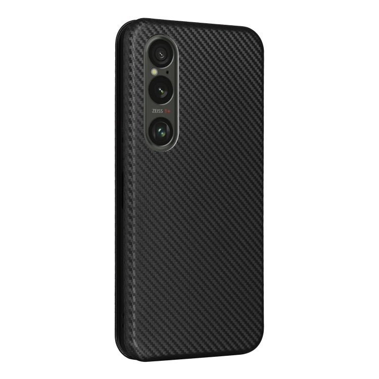 For Sony Xperia 1 VI 2024 Carbon Fiber Texture Flip Leather Phone Case(Black) by buy2fix