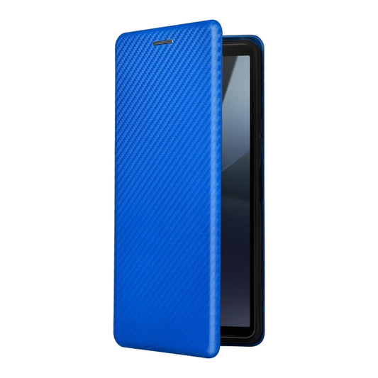 For Sony Xperia 10 VI 2024 Carbon Fiber Texture Flip Leather Phone Case(Blue) by buy2fix