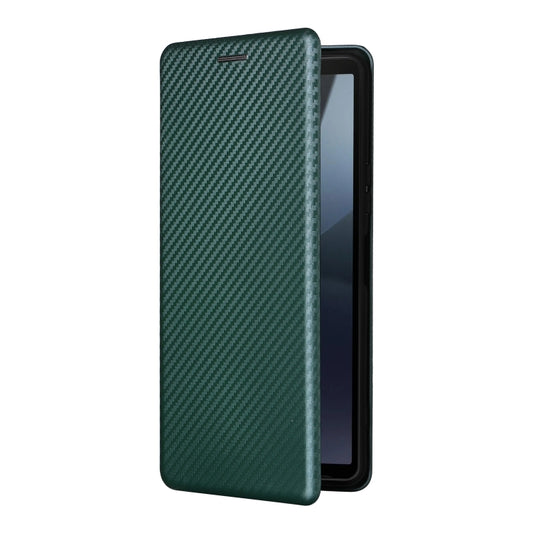 For Sony Xperia 10 VI 2024 Carbon Fiber Texture Flip Leather Phone Case(Green) by buy2fix