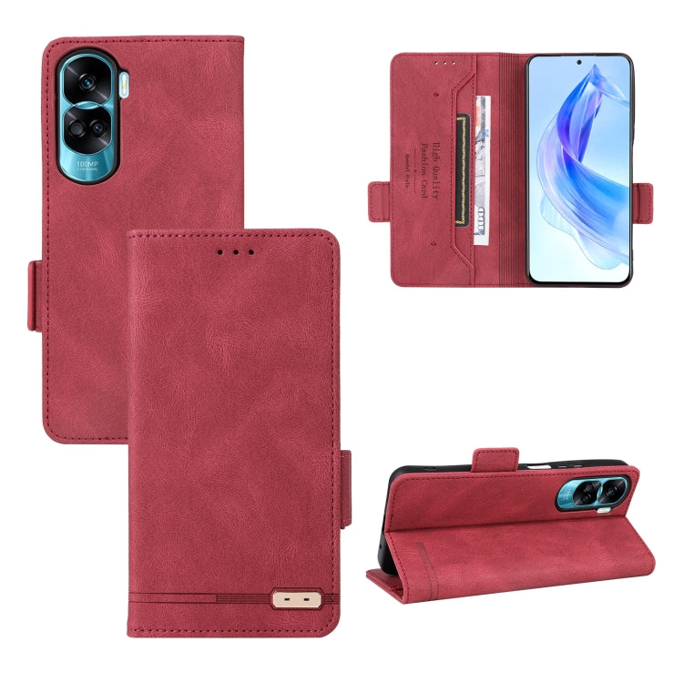 For Honor X50i / 90 Lite Magnetic Clasp Flip Leather Phone Case(Red) by buy2fix