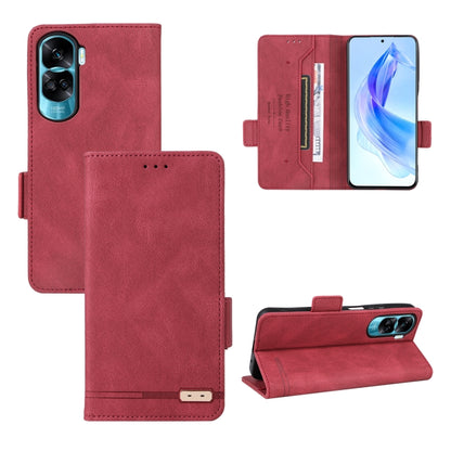 For Honor X50i / 90 Lite Magnetic Clasp Flip Leather Phone Case(Red) by buy2fix