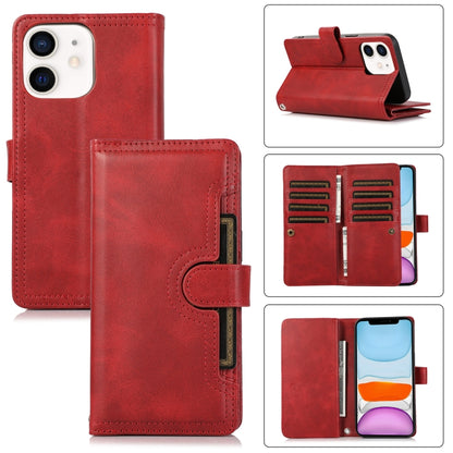 For iPhone 11 Wristband Card Slot Leather Phone Case(Red) - iPhone 11 Cases by buy2fix | Online Shopping UK | buy2fix