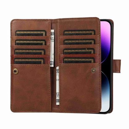 For iPhone 11 Pro Max Wristband Card Slot Leather Phone Case(Coffee) - iPhone 11 Pro Max Cases by buy2fix | Online Shopping UK | buy2fix